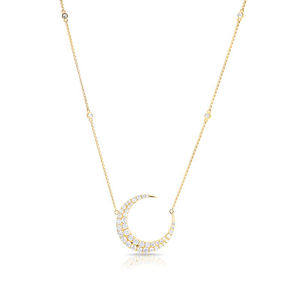 <span class=keywords><strong>Collier</strong></span> en forme de croissant de <span class=keywords><strong>lune</strong></span>, bijoux en argent Gemnel, micro pavé CZ, vente en gros, mode 925 - Product Image 3