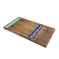21 pouces en bois massif avec 11 chevaux en métal ou en bois 4 dés et 2 cartes Finish Line Horse Racing Game Horse Race Board