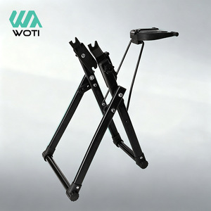 Yueli Bicycle Repair Stand <b>Folding</b> Wheel Alignment Table One Size Black Manganese Steel Workstand - Product Image 1
