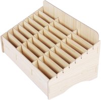 Caja Organizadora de Escritorio con Cajón de Almacenamiento para Teléfonos Móviles, de Madera, de un Solo Nivel, para la Escuela, Oficina y Dormitorio, Venta al Por Mayor