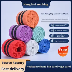 Kalça Kaldırıcı Çizgili Polyester Direnç Bandı Squat Antrenmanı Şeftali Popo Dairesel Elastik 3cm-8cm Kalça Yoga Bandı - Product Image 2