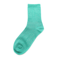 Chaussettes en coton fantaisie exceptionnelles avec paillettes Lurex personnalisées, or et argent