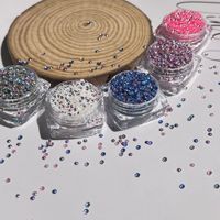 Perles à bulles PET en gros d'usine, paillettes rondes irisées, perles à bulles scintillantes pour nail art, artisanat en silicone, DIY, gobelets