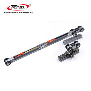 TEMAX M974 Venta Caliente 2 + 1 Doble Cierre Suave Telescópico Rodillo de <span class=keywords><strong>Puerta</strong></span> Corredera con Sistema de Transmisión de Correa de Alambre de Acero - Product Image 2