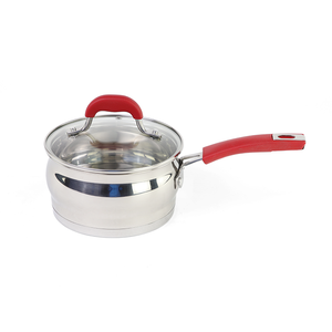 Youaxa — ensemble d'ustensiles <span class=keywords><strong>de</strong></span> cuisine en acier inoxydable, antiadhésif, poignée rouge, casseroles et poêles, vente en gros - Product Image 3