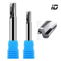 Fraise à compression à deux dents en diamant PCD AlTiN CNC 3,175 mm 4 mm 6 mm, fraise de précision pour le bois composite et le contreplaqué