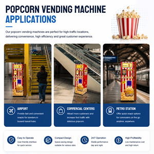 Máquinas para hacer palomitas de maíz totalmente automáticas de 32 pulgadas, máquina expendedora de palomitas de maíz de alta rentabilidad para pequeños negocios, proyectos de cines y centros comerciales - Product Image 5