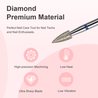 Vente en gros OEM, lime à ongles électrique russe, petite, conique, outil de nettoyage des cuticules, pour ongles en acrylique, perceuse à ongles rotative