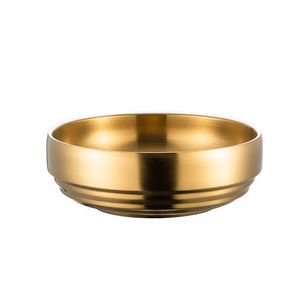 Stainless Steel Double Wall Bowl Gold Large Soup Bowl For Home Use Microwave Safe - Product Image 4