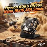 Flywoo GOKU GN405 Nano 16x16 35A Stack STM32F405 BS35A 4in1 2-6S ESC SPL06 Baro 16MB Blackbox 6 UART 4x LED untuk Micro FPV