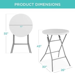 <span class=keywords><strong>Table</strong></span> <span class=keywords><strong>de</strong></span> <span class=keywords><strong>bar</strong></span> pliante en plastique durable, résistante à l'eau, portable, facile à transporter, pour bistro et cocktails, hauteur 80cm et 110cm, vente en gros - Product Image 6