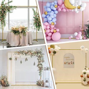 6.6FT X 6.6FT Metal Square <b>Arch</b> Balloon <b>Arch</b> Frame for <b>Wedding</b> Ceremony Birthday Party Photo Booth Background Decorations - Product Image 3