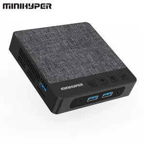 Thương hiệu mới minihyper HN4 Mini PC 6GB LPDDR4 64GB eMMC Intel Gemini hồ n4020c Hỗ trợ Windows / Ubuntu RJ45 1000M USB3.0