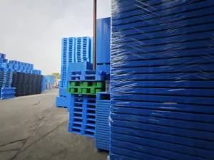 NEXARA Light Weight Recycle Material 1208 1200*800*150mm Grid Surface 3 Runner Euro Plastic Pallet For Logistic Turnover