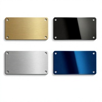 Plaque signalétique vierge en acier inoxydable et aluminium, résistante à la corrosion, sérigraphiée, pour étiquettes de meubles et d'appareils électroménagers