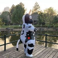 Costume gonflable géant unisexe, mignon, animaux de ferme, vache à lait, personnalisé, Costume gonflable commercial pour adulte