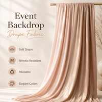 Rideaux de fond en soie de lait 10x10FT avec panneaux pour décoration de fête d'anniversaire et de mariage, fournitures en tissu polyester - Vente en gros