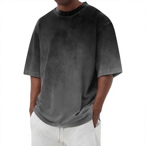 Camiseta de Hombre de Gran Tamaño con Hombros Caídos, Lavada, de Primera Calidad OEM, 100% Algodón Grueso de 240 GSM, Diseño Liso Multicolor, Logotipo Personalizado - Product Image 1