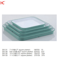 Usine vente chaude 7 "'vaisselle en mélamine nordique assiette double couleur-stocké en gros