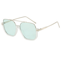 Lunettes de soleil unisexes à double pont, grande monture, style coréen, polarisées, teintées, UV400, monture complète, nouveau style rétro, pour le soleil