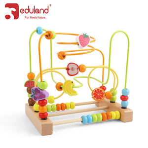 EDULAND子供モンテッソーリ早期教育ビルディングブロックカラフル動物ビーズ教育木制おもちゃ - Product Image 4