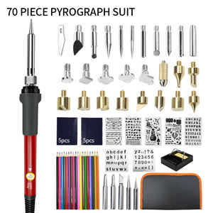 220V 60W Mini stylo brûleur à bois à température réglable 70 pièces pyrographie fer à souder électrique ensemble d'outils <span class=keywords><strong>pour</strong></span> <span class=keywords><strong>dessin</strong></span> sur bois - Product Image 5