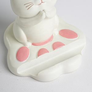 ที่วางโทรศัพท์ตั้งโต๊ะเรซิ่นรูปแมวน่ารัก พับมือได้ ของตกแต่งสไตล์สาวหวาน เหมาะสำหรับนักเรียน ผู้รักแมว - Product Image 5