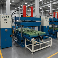 Presse à carreaux en caoutchouc multi-colonnes à haute capacité, vulcanisateur thermique robuste, unité d'équipement électrique