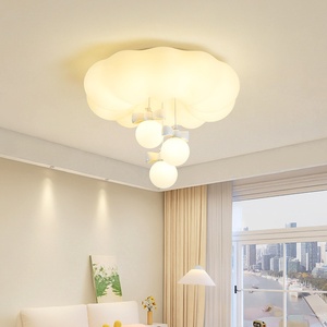 Lámpara de Techo Chuang Jijian Bubble Cloud para Dormitorio Principal, Estilo Crema, Moderna, Sencilla, Cálida y Romántica, Lámpara Incandescente para Habitación Infantil - Product Image 2