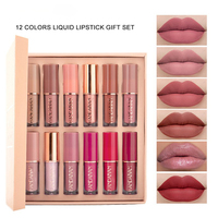 Rouge à lèvres transparent ensemble maquillage des lèvres étanche pour filles femmes Multi couleurs brillant à lèvres Kit hydratant longue durée rouges à lèvres