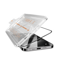 Facile à installer pour Iphone 16 15 14 13 12 Pro Max verre trempé 9h pour Iphone protecteur d'écran dépoussiérage Kit d'installation outil