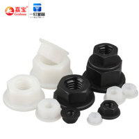 Écrous à bride hexagonale en Nylon noir/blanc écrou en plastique M3 M4 M5 M6 M8 M10 écrou/DIN6923