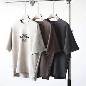 Camiseta de Alta Calidad ET011 con Logotipo Personalizado, Estilo Urbano, Manga Murciélago, 100% Algodón, 280GSM, Cuello Redondo, Estilo Hip-hop, Talla Grande - Product Image 1