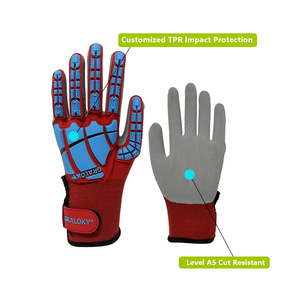 Gants de travail anti-impact résistants aux coupures, personnalisés en usine, en TPR, pour la construction pétrolière et industrielle - Product Image 5