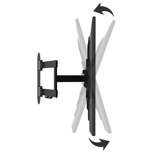 Supporto <span class=keywords><strong>TV</strong></span> a Parete V-mount in Acciaio, Completamente Articolato, Regolabile Manualmente, Girevole, Compatibile con Schermi <span class=keywords><strong>TV</strong></span> da 32-70 Pollici, Capacità di Carico 35kg/77lbs - Product Image 3