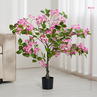 Grandes plantes artificielles de bougainvillier haut de gamme pour accessoires de photographie, décoration intérieure, centres commerciaux et hôtels