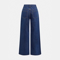 Jeans en strass de style nouveau avec une silhouette droite ample, un design fluide et un style décontracté et tendance
