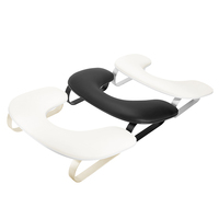 Repose-bras professionnel rectangulaire en cuir PU nettoyable, pieds en alliage d'aluminium, surface antidérapante, design ergonomique pour salon