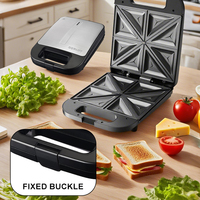 Sokany Machine à sandwich électrique et grille-pain à gaufres Appareil ménager antiadhésif multifonctionnel pour un petit-déjeuner facile à nettoyer