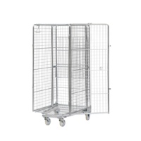 Capacité de chargement de 500kg Cage roulante de type U facile à déplacer Conteneur roulant de stockage de cargaison de voiture Chariot à cage pliable