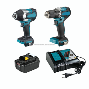 Ensemble perceuse à percussion sans fil 18V, compatible avec les batteries, ensemble complet avec batterie et chargeur rapide - Product Image 1