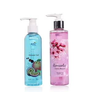 Bon fabricant oem éclaircissant hydratant bain spa parfum de fruits corps gel douche