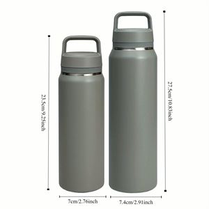 Bouteille d'eau minimaliste en acier inoxydable à isolation sous vide, portable, pour tasse thermos droite, performance thermique de 6 à 12 heures - Product Image 2