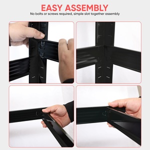 Étagère US Garage Rangement en métal solide Étagères réglables à <span class=keywords><strong>5</strong></span> <span class=keywords><strong>niveaux</strong></span> Étagères 2 X Étagères de rangement de garage Atelier de rayonnage à usage intensif - Product Image 3
