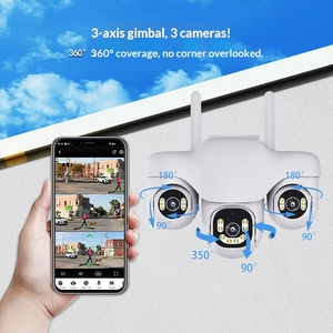 Caméra intelligente pour la maison SC31 V380 4G <span class=keywords><strong>WiFi</strong></span> 6MP 360 °   Caméra IP panoramique <span class=keywords><strong>sans</strong></span> fil à trois yeux et trois têtes avec stockage cloud mobile à distance - Product Image 1