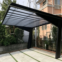 Abri de voiture autoportant en aluminium sur mesure, décoré de manière luxueuse, abri de voiture simple en aluminium professionnel pour l'extérieur, à vendre