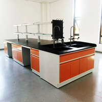 Durable Industrial Hospital Laboratory Workstation Solid Core Physical Chemical Board Phenolic Surface Workbench