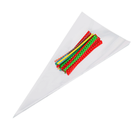 Sachets triangulaires personnalisés anti-humidité à soufflet latéral pour pâtisserie, décoration de gâteaux, glaçage, bonbons et cornets de crème glacée en CPP