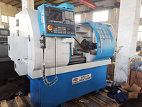 Tour CNC horizontal chinois économique à longue durée de vie, moyenne capacité, pour métaux, CK6132, 750 mm, mini-banc plat, 2 axes, double broche SP2115