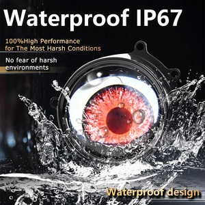 LELANPU Lente de Proyector Decorativa de Niebla de 3 Pulgadas, Lámpara Programable de 1W 12V, <span class=keywords><strong>Ojos</strong></span> de <span class=keywords><strong>Demonio</strong></span> Dinámicos Intermitentes para Coche, Bombilla LED para Faros Delanteros - Product Image 4